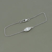 Marquise Cut Diamond Bezel Set Solitaire Bracelet