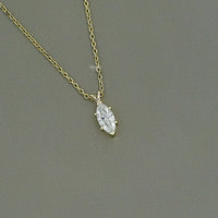 Marquise Cut Lab Diamond Solitaire Pendant Necklace