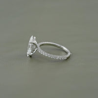 Marquise Cut Lab Diamond Solitaire Accent Ring