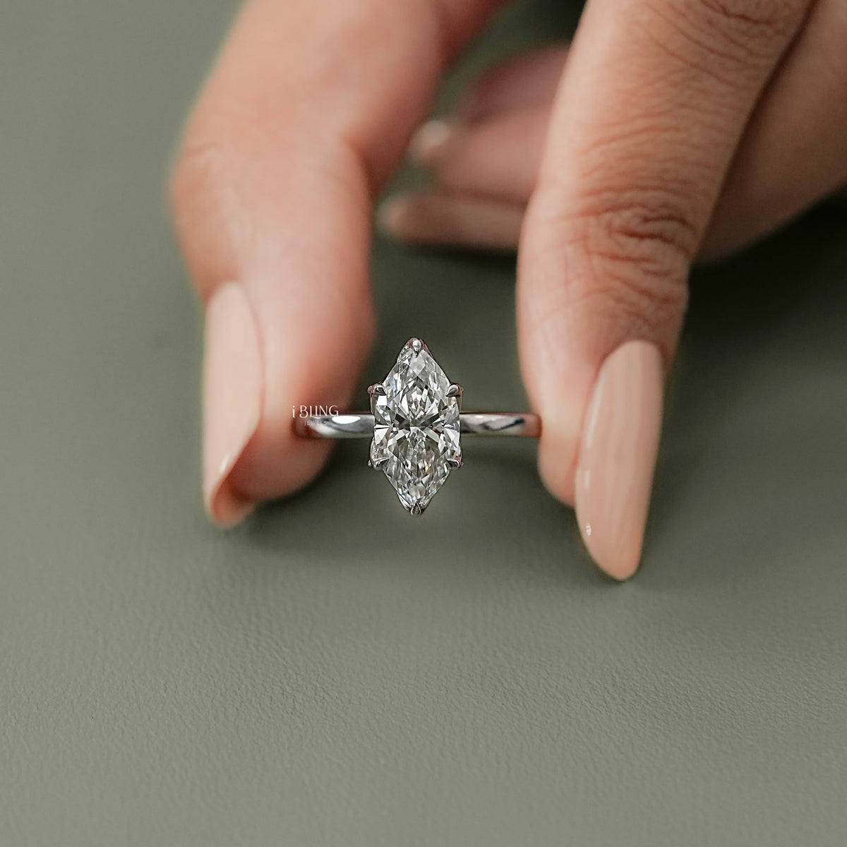 Marquise Cut Lab Grown Diamond Solitaire Ring Solitaire Ring