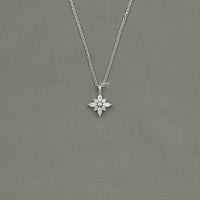Marquise Cut Lab Diamond Floral Shape Pendant