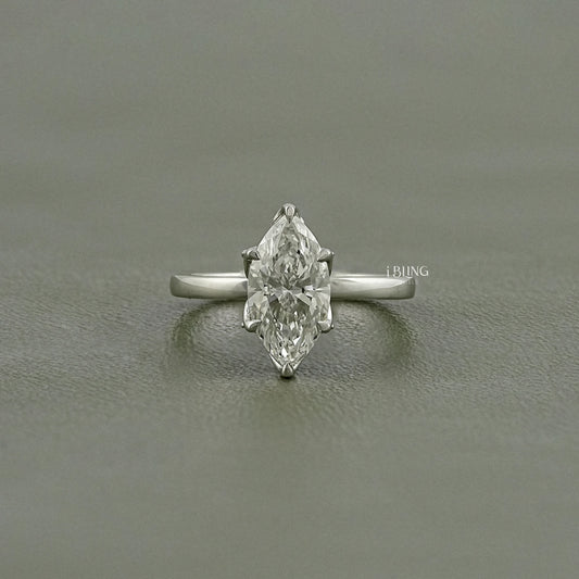 Marquise Cut Lab Grown Diamond Solitaire Ring Solitaire Ring