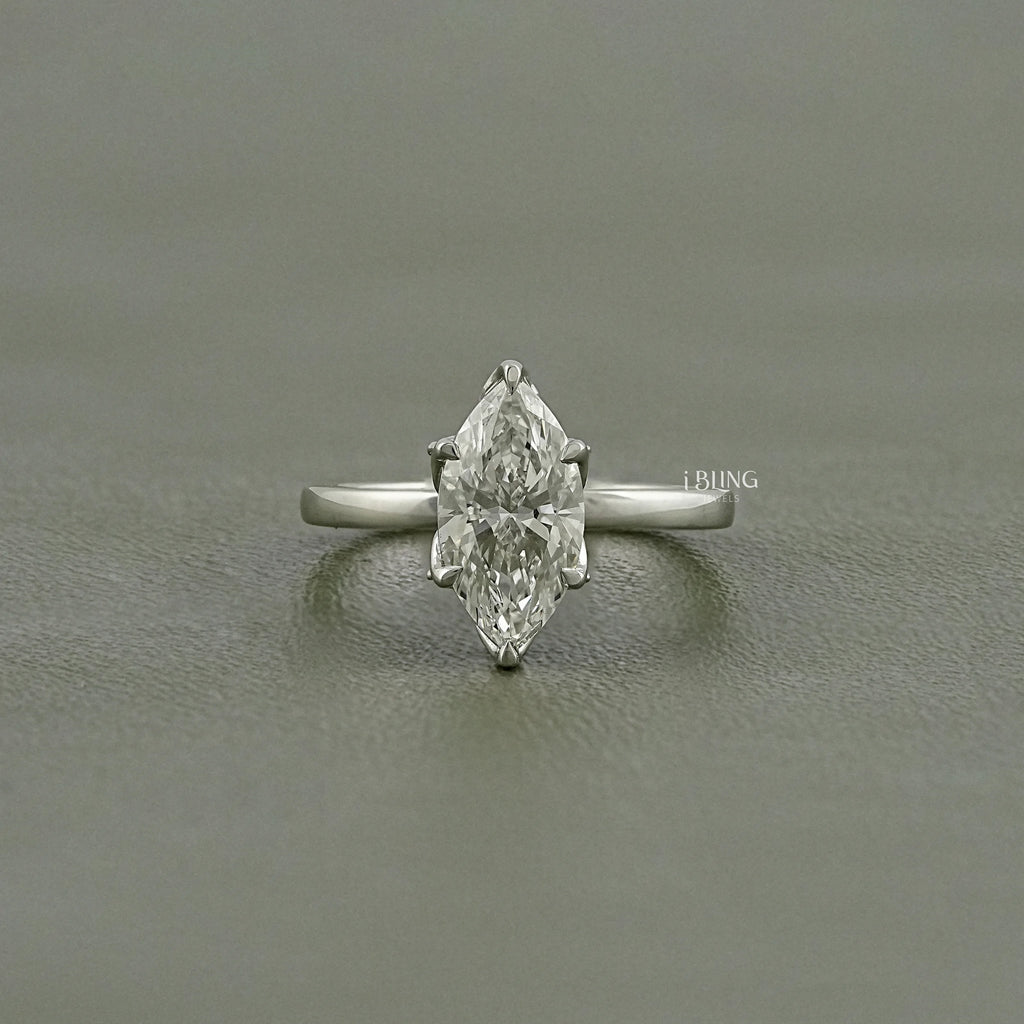 Marquise Cut Lab Grown Diamond Solitaire Ring
