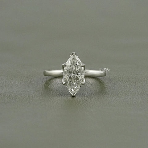 Marquise Cut Lab Grown Diamond Solitaire Ring