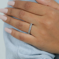 Marquise And Round Diamond Eternity Wedding Band