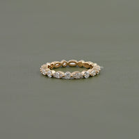 Marquise & Round Lab Grown Diamond Wedding Band