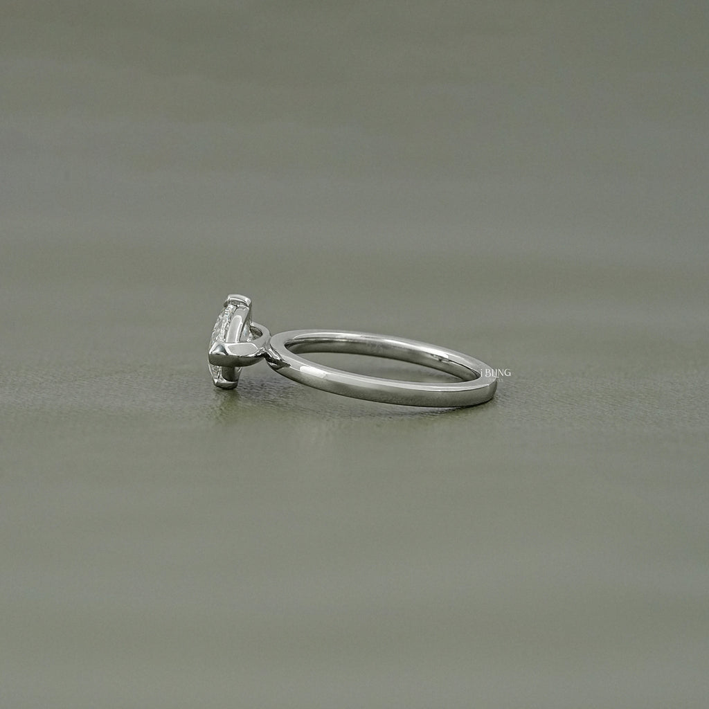 East West Marquise Lab Grown Diamond Solitaire Ring