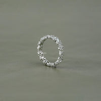 Marquise And Round Diamond Eternity Wedding Band