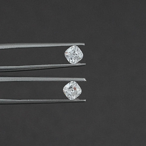 Old Mine Square Cushion CVD Diamond Matching Pair