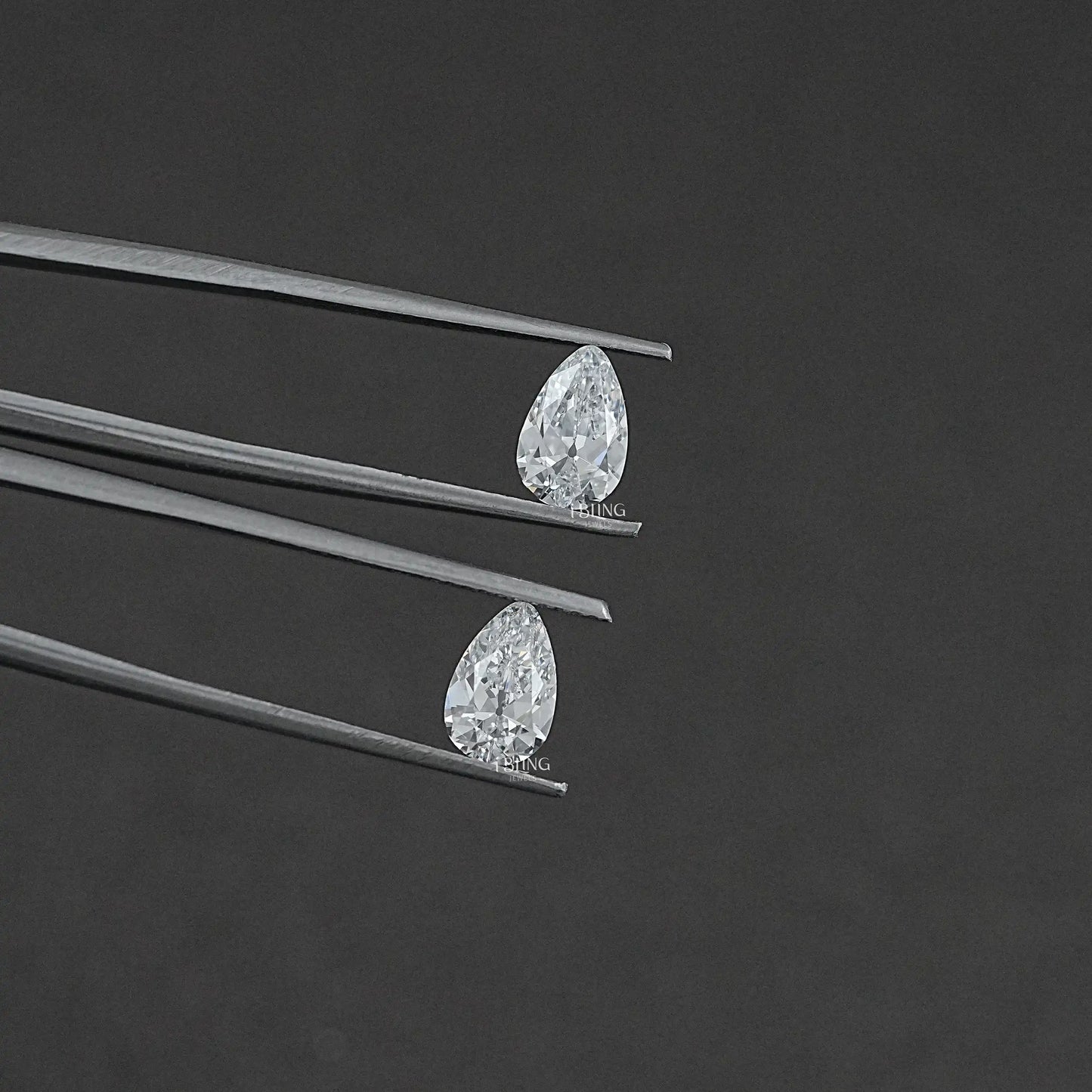 Old Mine Pear Cut CVD Diamond Matching Pair