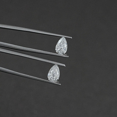 Old Mine Pear Cut CVD Diamond Matching Pair