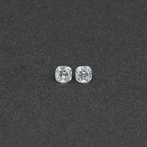 Old Mine Square Cushion CVD Diamond Matching Pair