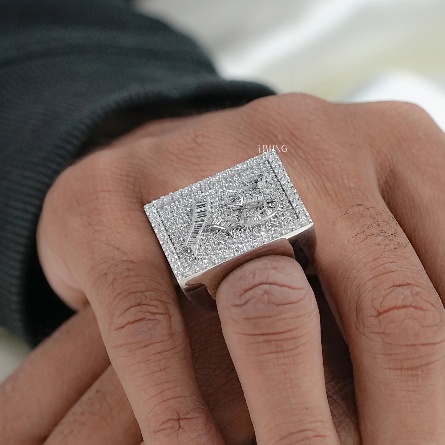 Baguette Cut Lab Grown Diamond Men's Band Men's Band