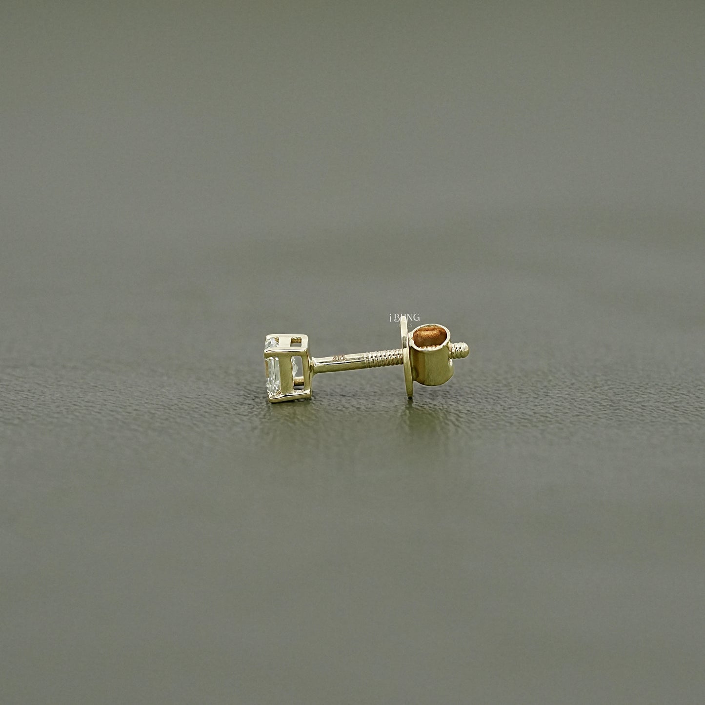 Asscher Cut Lab Grown Diamond Stud Earrings
