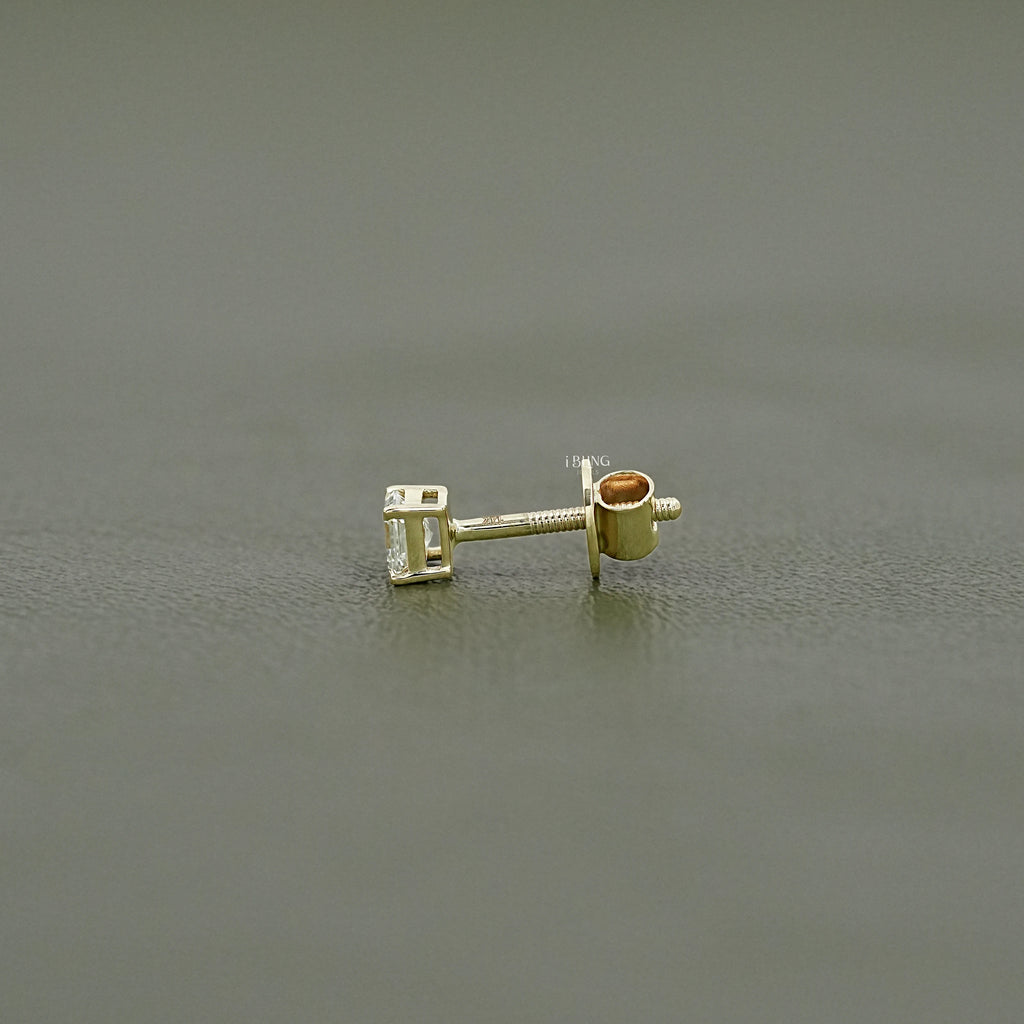 Asscher Cut Lab Grown Diamond Stud Earrings