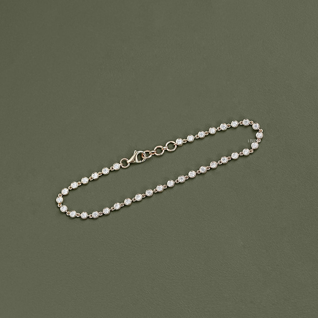 Round Cut Lab Diamond Tennis Bracelet