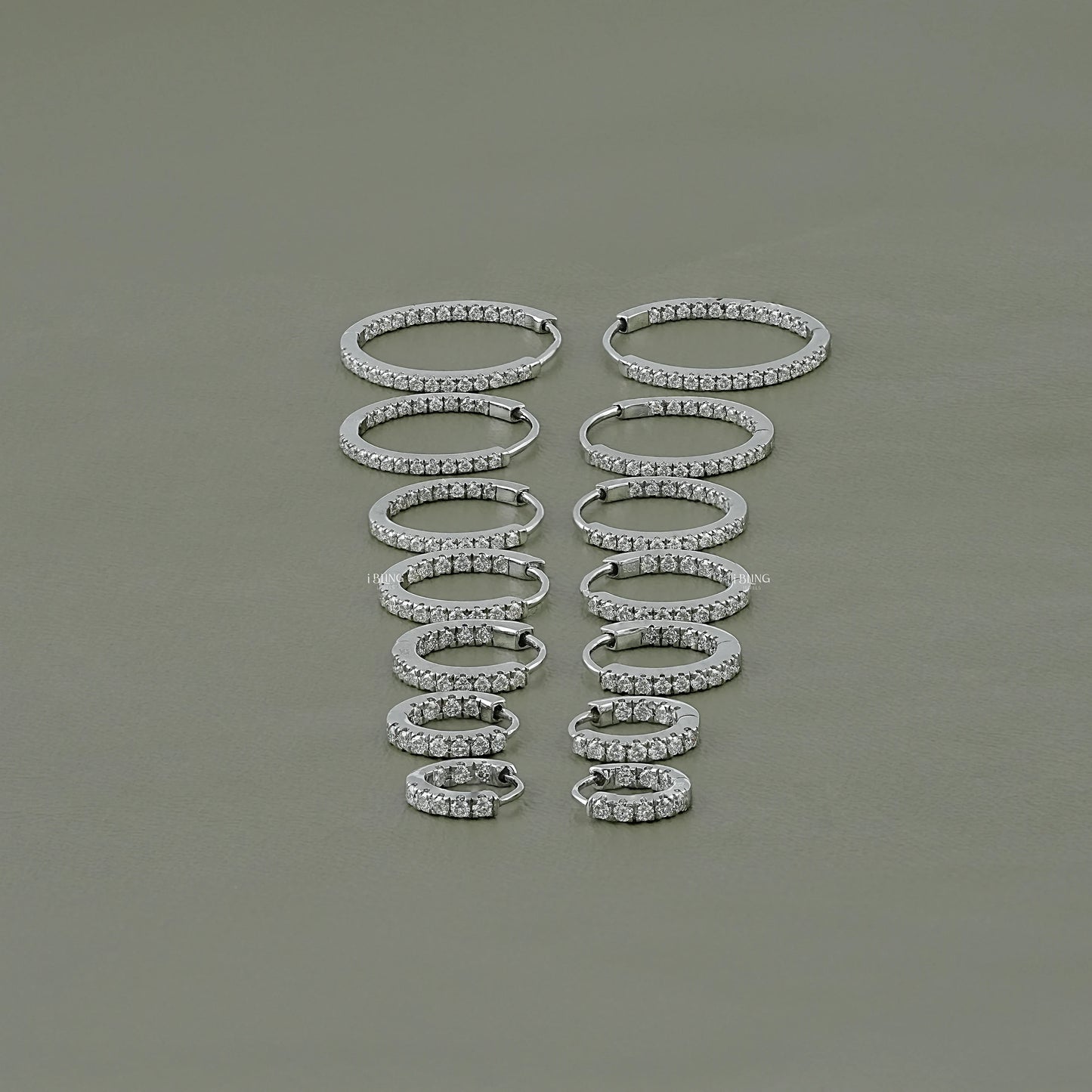 Round Moissanite In-Out Hoop Earrings