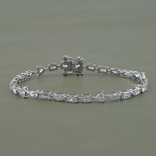 Multi Shape lab Diamond Tennis Bracelet Tennis Bracelet