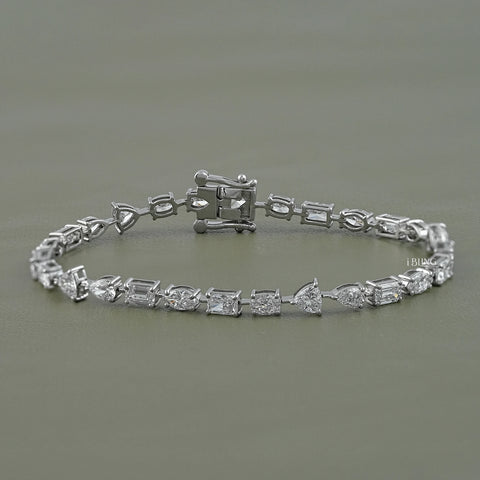 Multi Shape lab Diamond Tennis Bracelet