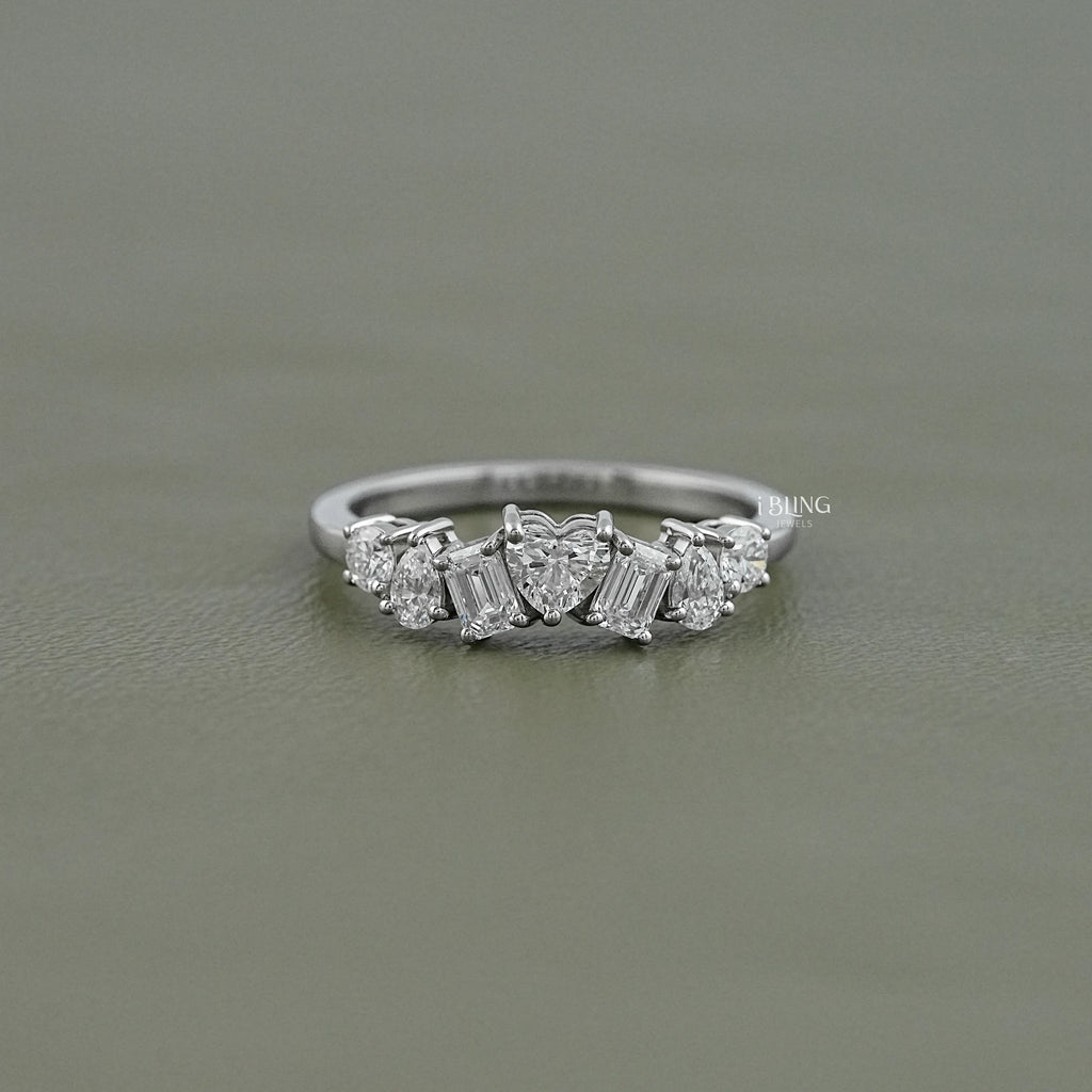 Multi Shape Lab Diamond Cluster Band