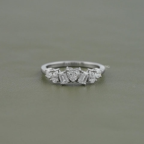 Multi Shape Lab Diamond Cluster Band