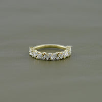 Multi Shape Lab Diamond Half Eternity Band