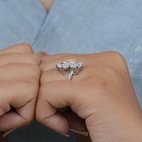 Multi Shape Lab Diamond Three Stone Statement Ring