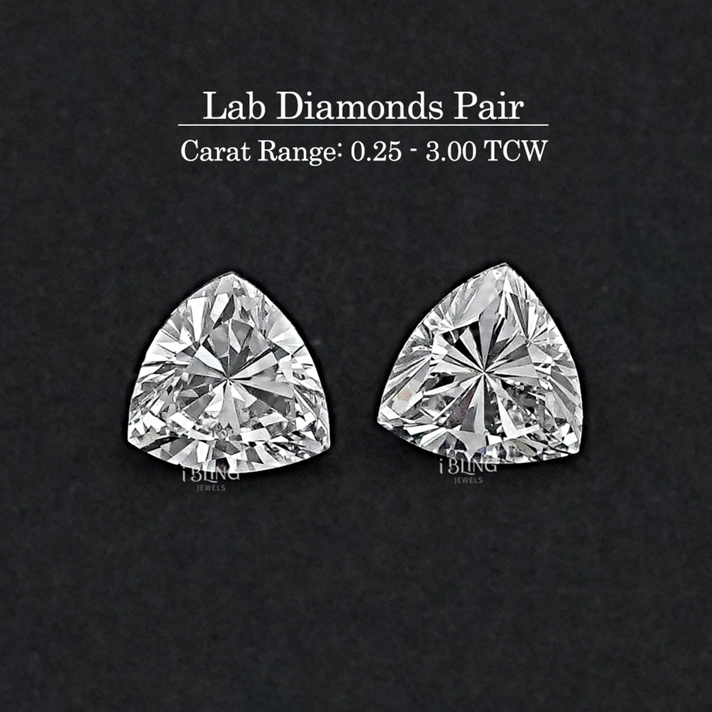 Trillion Cut Lab Diamond Matching Pair Matching Pair
