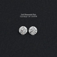 Old European Round Lab Grown Diamond Matching Pair