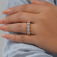 Bezel Set Round Cut Lab Grown Diamond Wedding Band