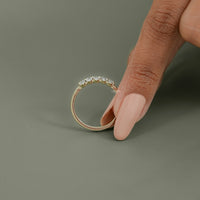 Oval Cut Lab Diamond Five Stone Wedding Band