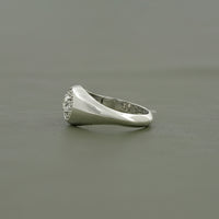 Round Cut Lab Diamond Halo Solitaire Dome Shank Ring