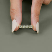 Bagutte & Pear Cut Lab Diamond Half Eternity Band