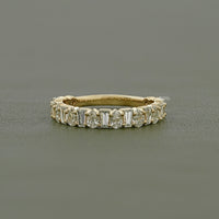 Bagutte & Pear Cut Lab Diamond Half Eternity Band