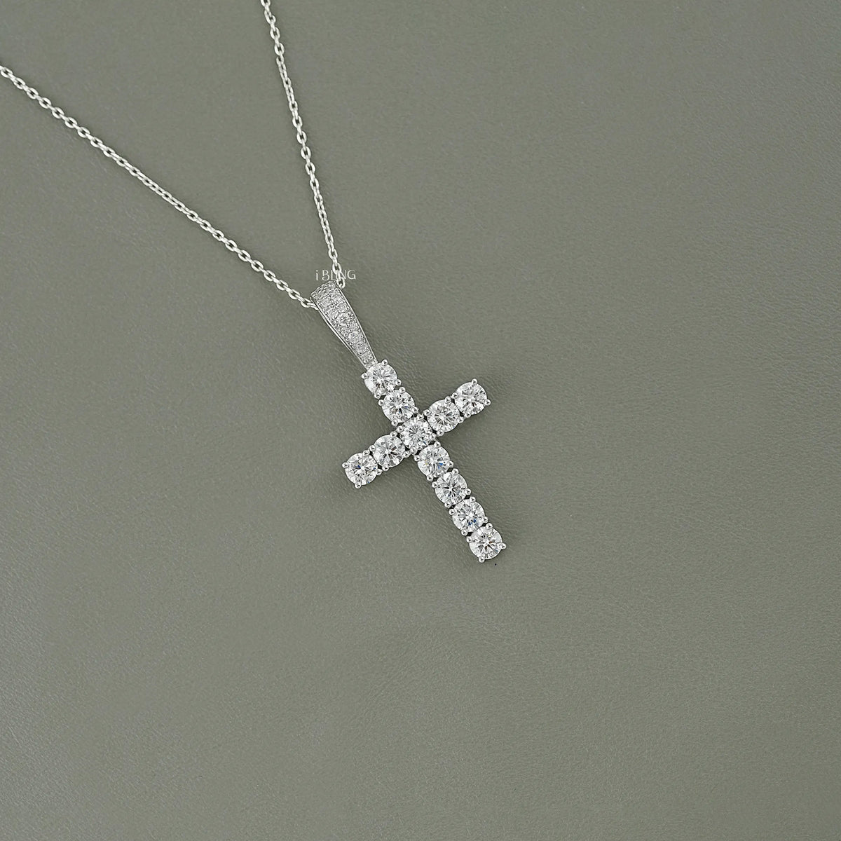 Criss Cross Round Cut Lab Grown Diamond Pendant Pendants