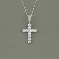 Criss Cross Round Cut Lab Grown Diamond Pendant