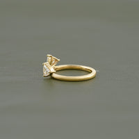 Pear Cut Lab Diamond Open Cuff Engagement Ring