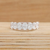 Seven Stone Oval Cut Diamond Wedding Band