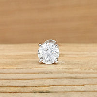 Round Lab Grown Diamond Men's Stud