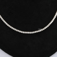 Round Lab Diamond Bridal Tennis Necklace