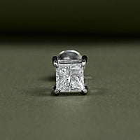 Princess Cut Lab Grown Diamond Stud Earring