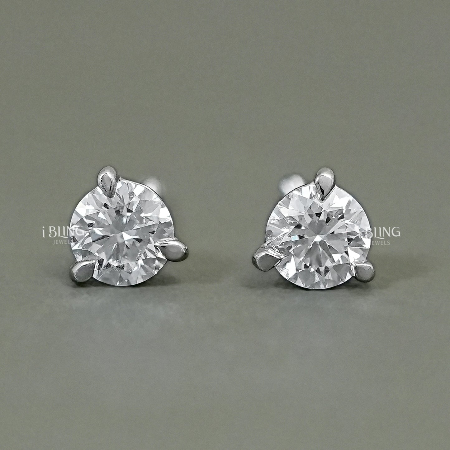 Round Cut Lab Diamond Solitaire Stud Earrings Solitaire Stud