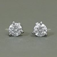 Round Cut Lab Diamond Solitaire Stud Earrings