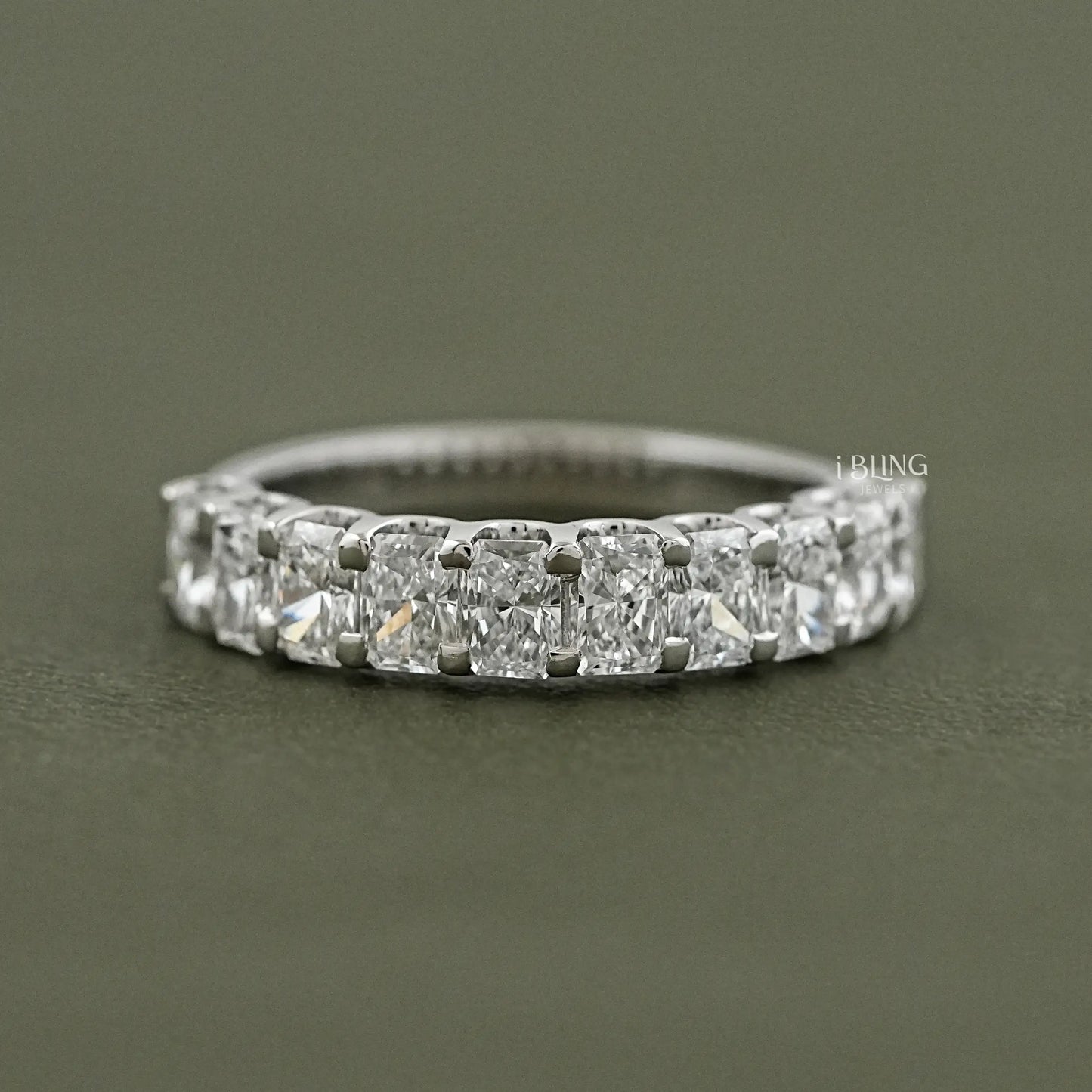 Radiant Diamond Half Eternity Wedding Band Half Eternity
