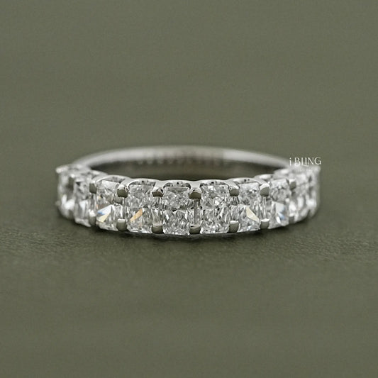 Radiant Diamond Half Eternity Wedding Band
