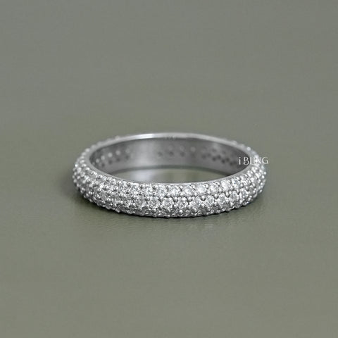 Micro Pave Diamond Eternity Band