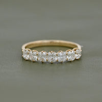 Seven Stone Old Mine Cushion Cut Wedding Band