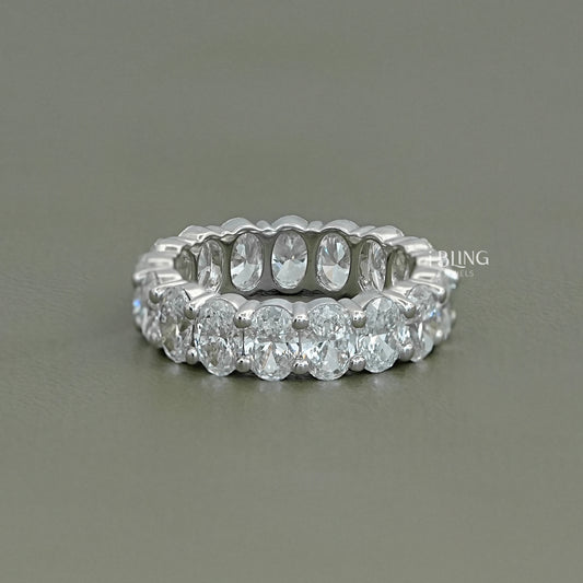 Oval Lab Grown Diamond Wedding Band