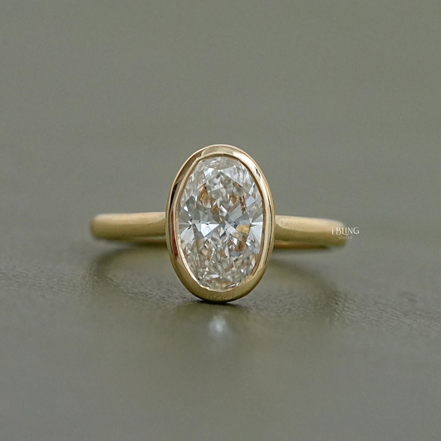 Oval Diamond Hidden Halo Engagement Ring Solitaire Ring