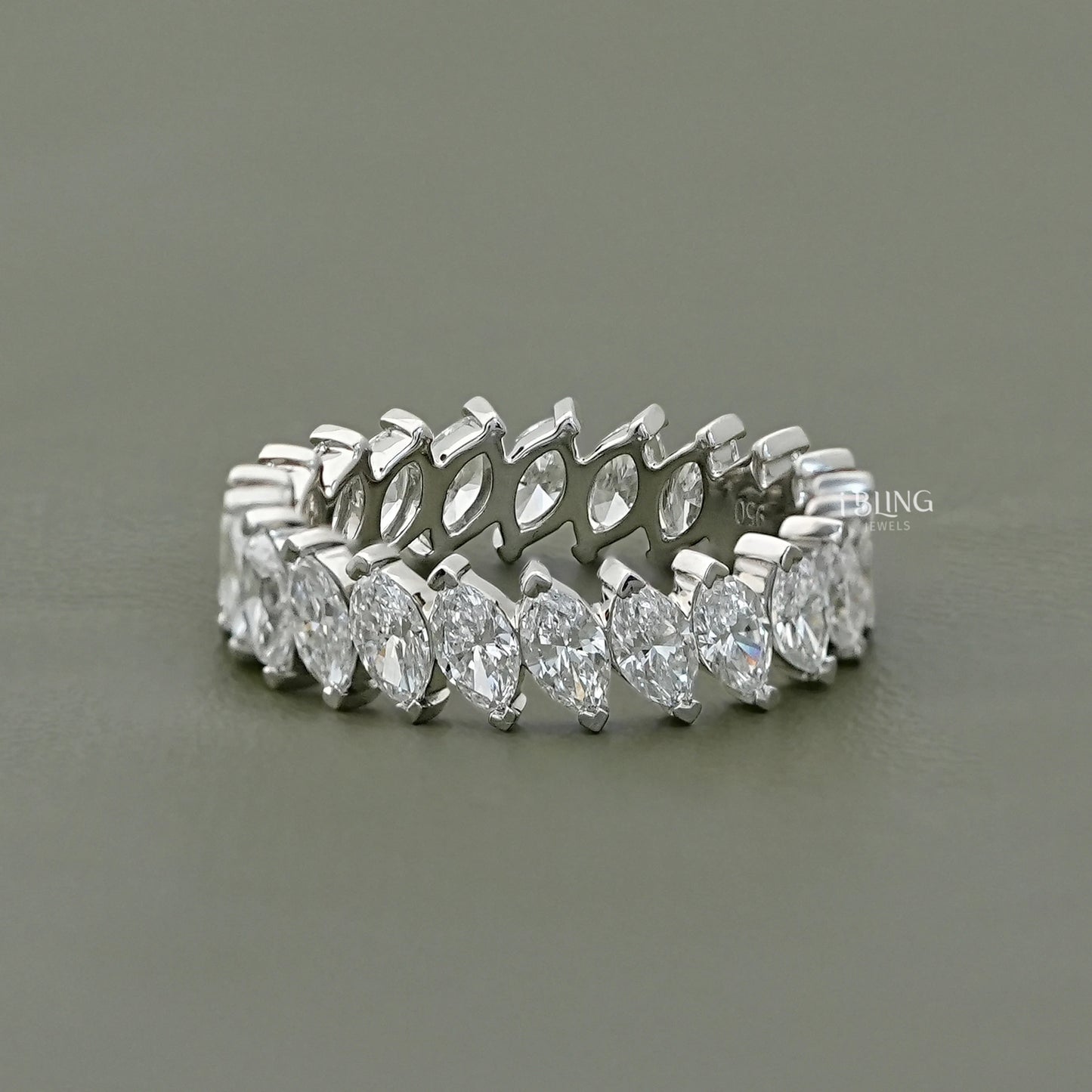 Marquise Cut Lab Diamond Full Eternity Band Full Eternity